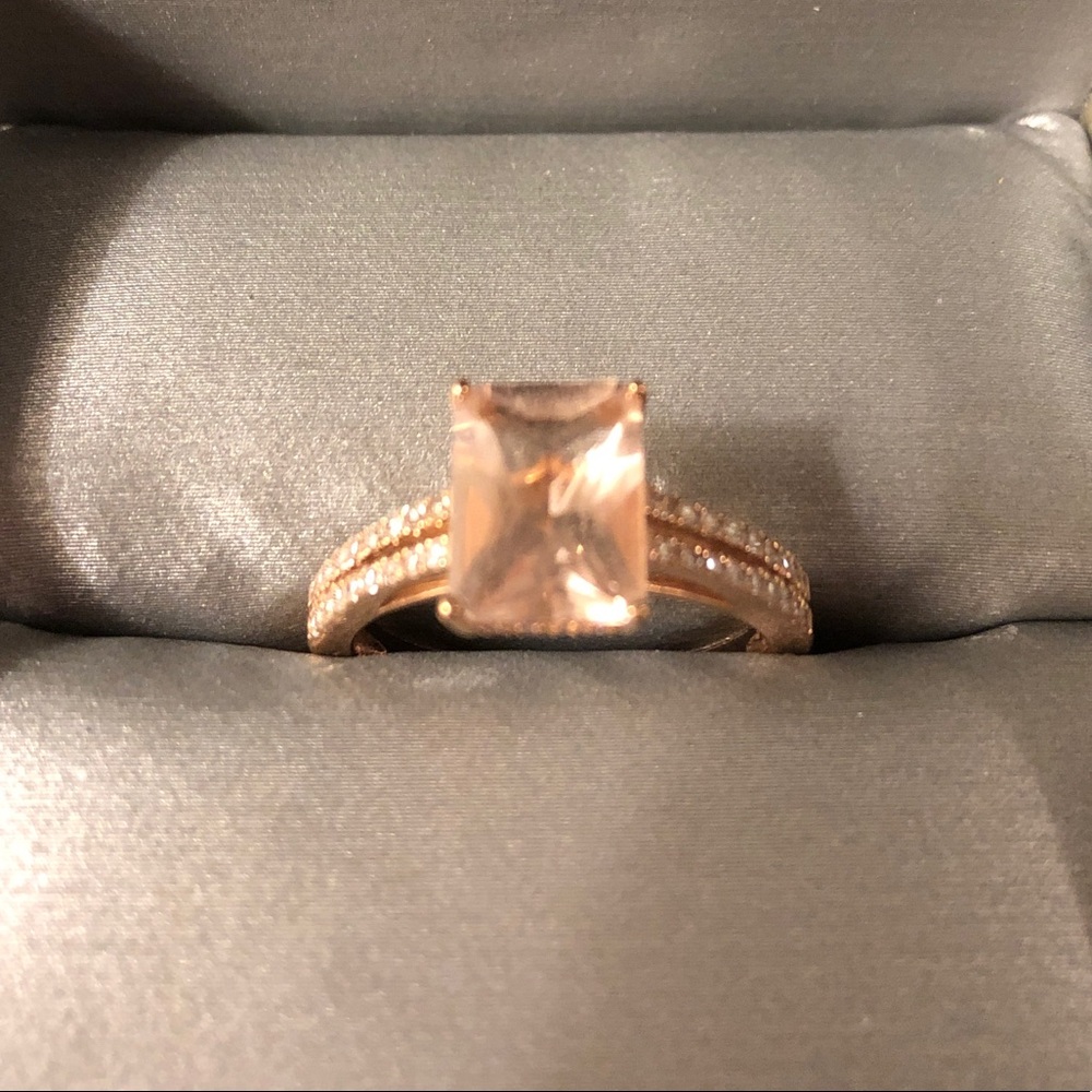 Pink morganite ring 3 carats